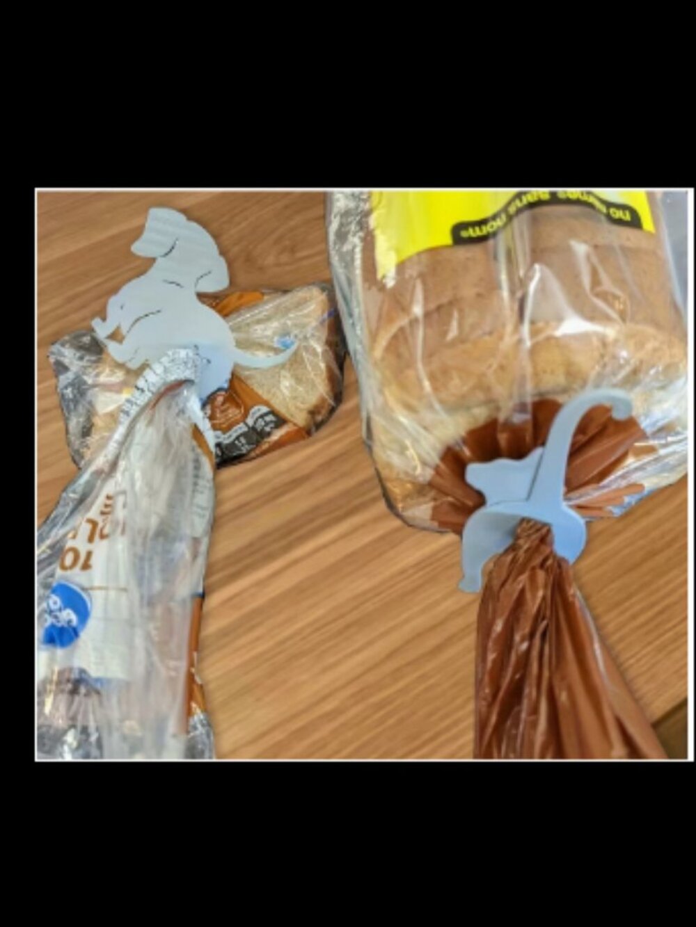 Set of Four Dog or Cat Butt Bread Bag Clips-YELLOW
